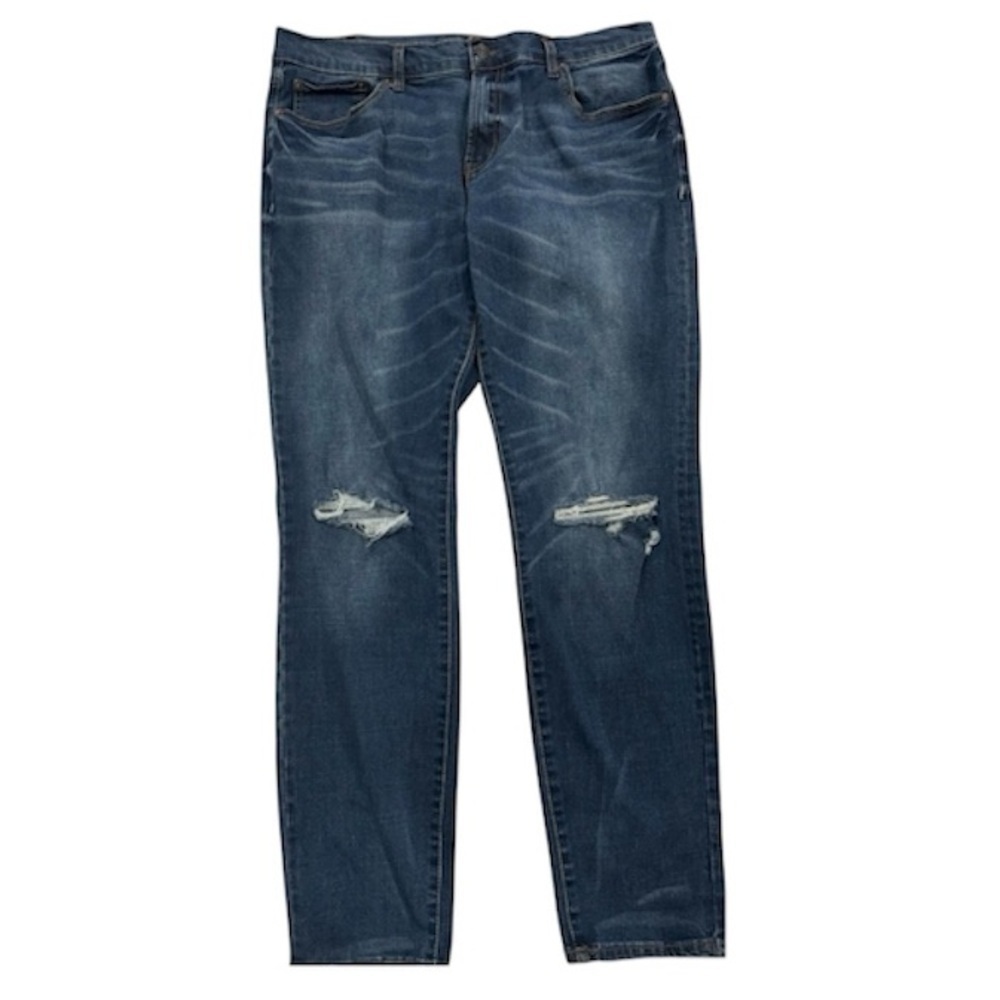 Aeropostale Jeans Men Flex Effects Skinny Blue Distressed Denim Size 34x32 34/32